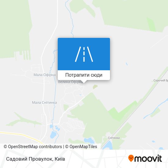Карта Садовий Провулок