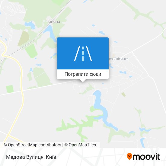 Карта Медова Вулиця