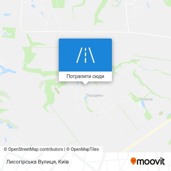 Карта Лисогірська Вулиця