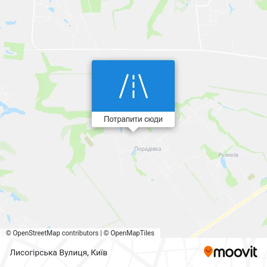 Карта Лисогірська Вулиця