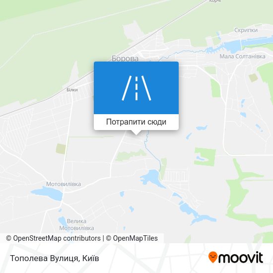 Карта Тополева Вулиця