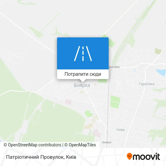 Карта Патріотичний Провулок