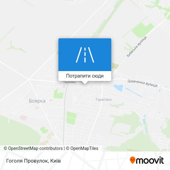 Карта Гоголя Провулок