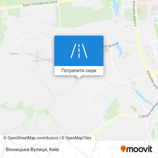 Карта Вінницька Вулиця