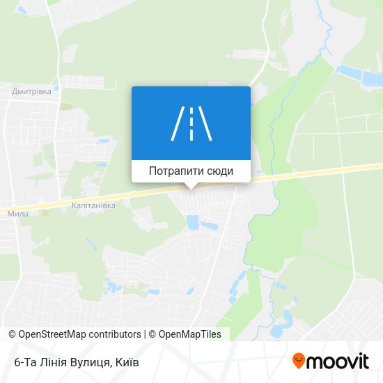 Карта 6-Та Лінія Вулиця