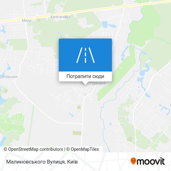 Карта Малиновського Вулиця