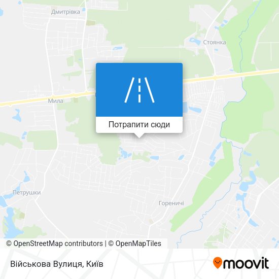 Карта Військова Вулиця