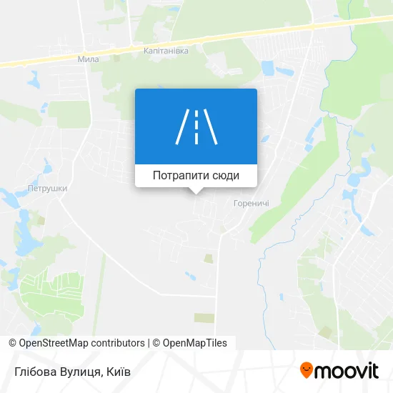Карта Глібова Вулиця