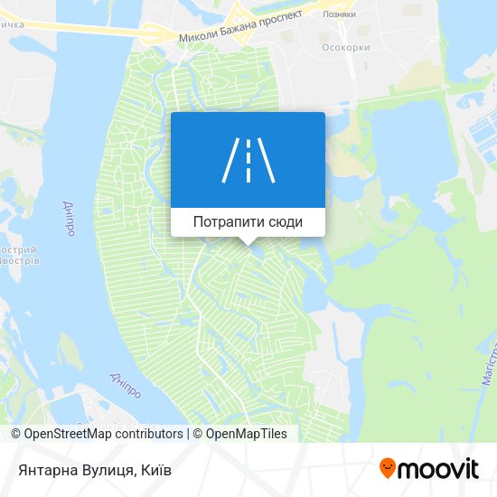 Карта Янтарна Вулиця