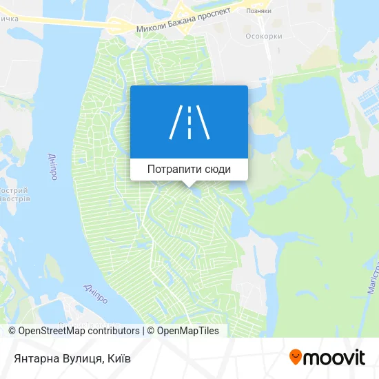 Карта Янтарна Вулиця