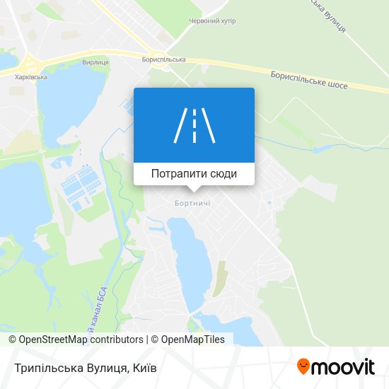 Карта Трипільська Вулиця