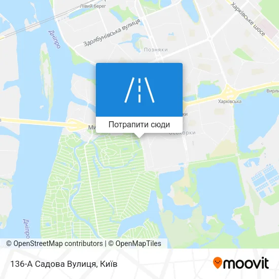 Карта 136-А Садова Вулиця