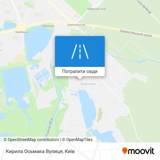 Карта Кирила Осьмака Вулиця
