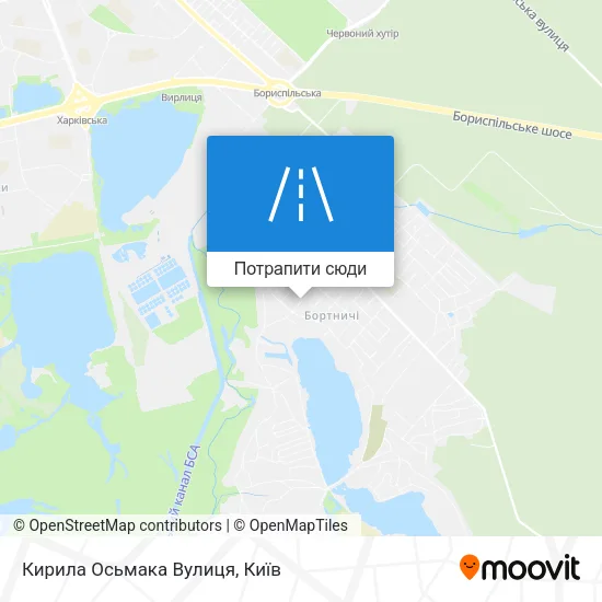 Карта Кирила Осьмака Вулиця