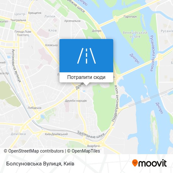 Карта Болсуновська Вулиця