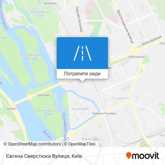 Карта Євгена Сверстюка Вулиця