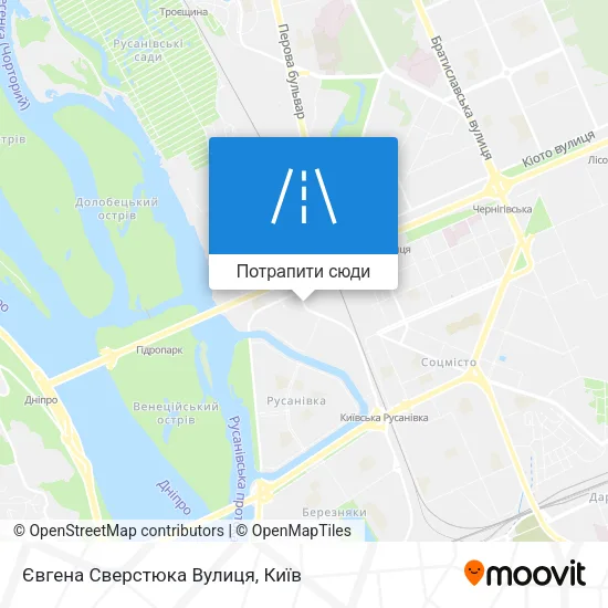 Карта Євгена Сверстюка Вулиця