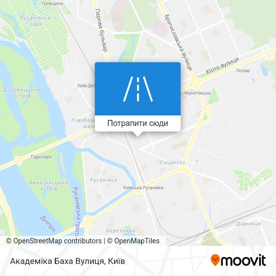 Карта Академіка Баха Вулиця