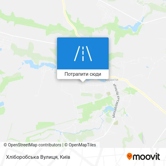 Карта Хліборобська Вулиця