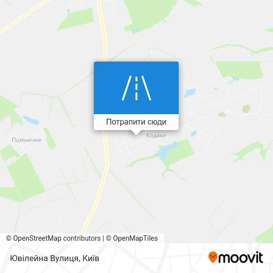 Карта Ювілейна Вулиця