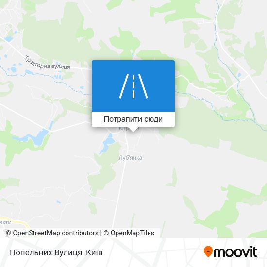 Карта Попельних Вулиця