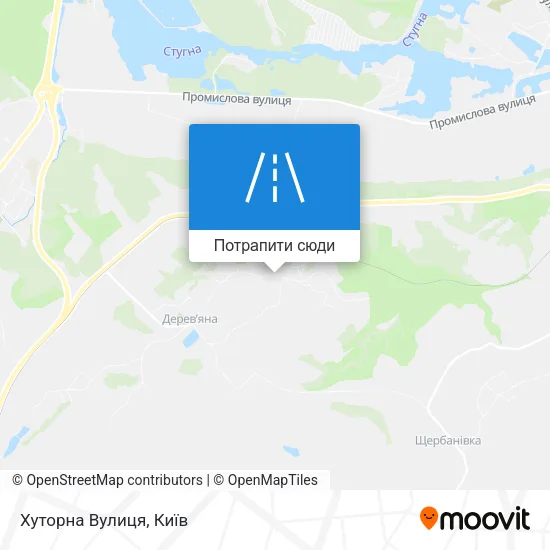 Карта Хуторна Вулиця