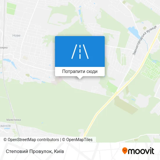 Карта Степовий Провулок