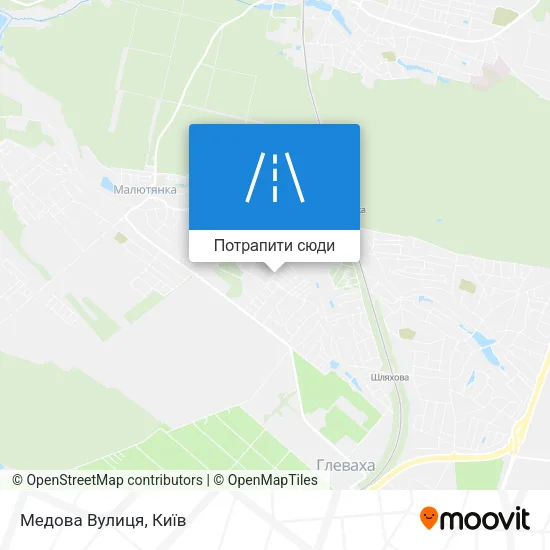 Карта Медова Вулиця