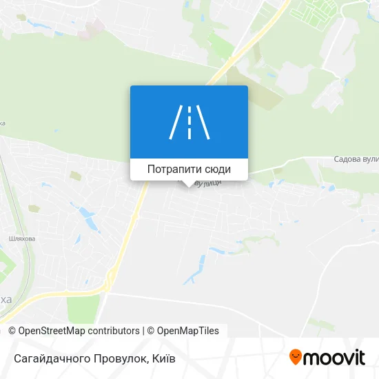 Карта Сагайдачного Провулок