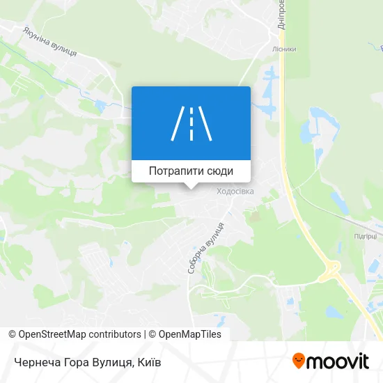 Карта Чернеча Гора Вулиця