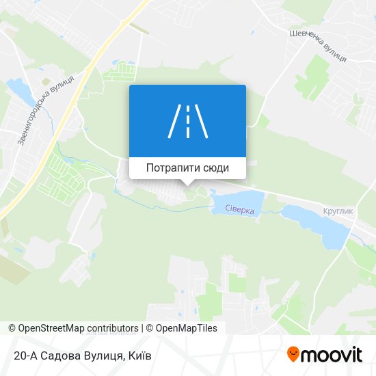 Карта 20-А Садова Вулиця