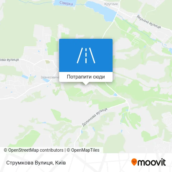Карта Струмкова Вулиця