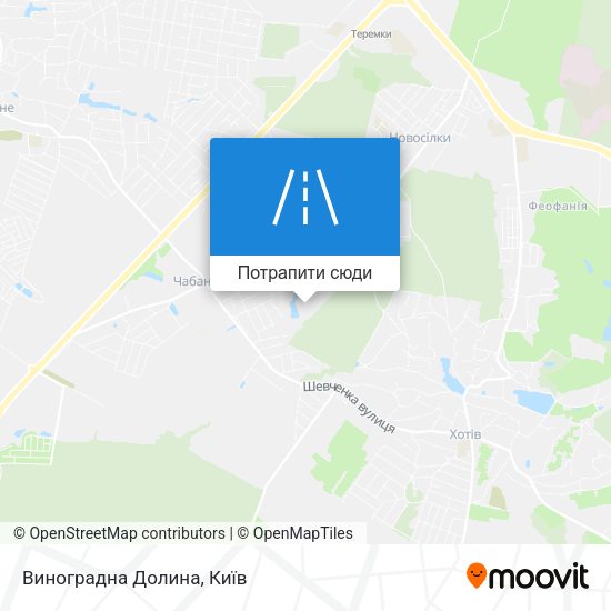 Карта Виноградна Долина