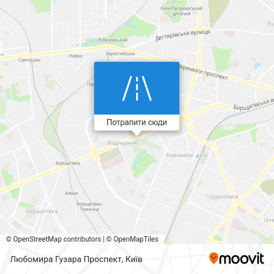 Карта Любомира Гузара Проспект