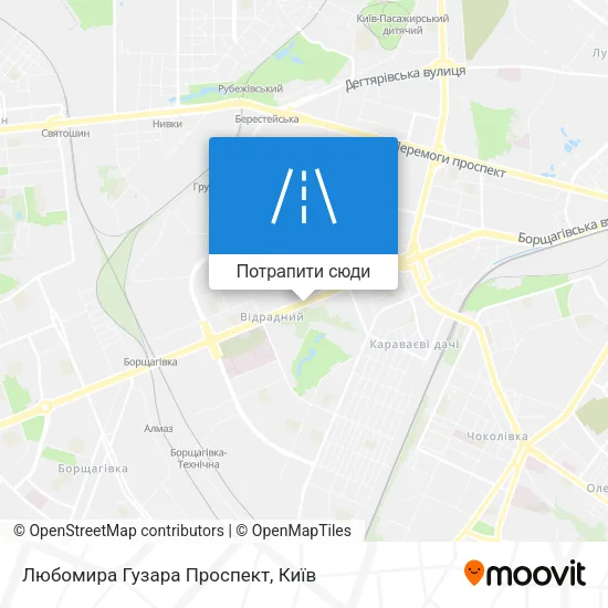 Карта Любомира Гузара Проспект