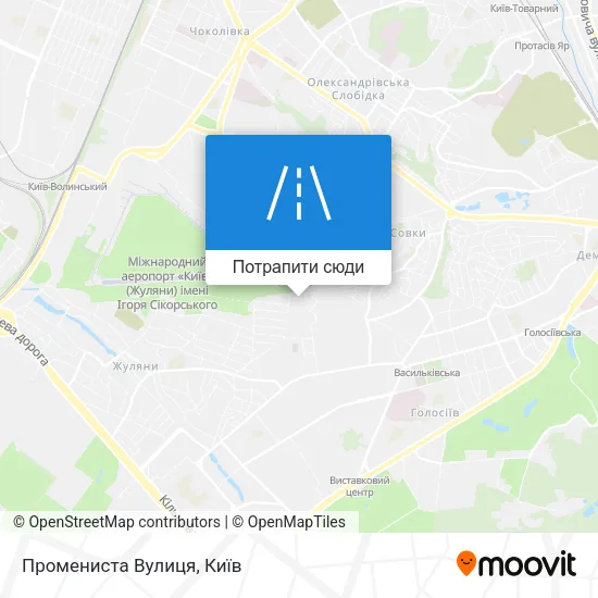 Карта Промениста Вулиця