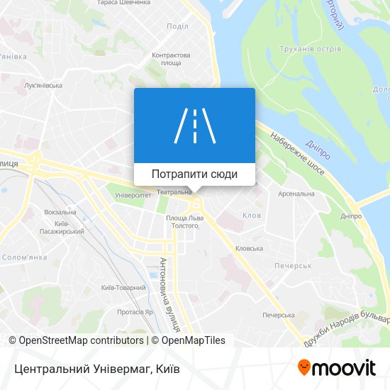 Карта Центральний Універмаг