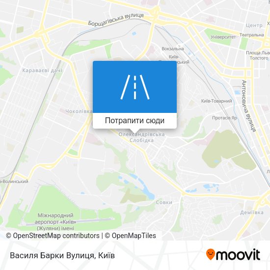 Карта Василя Барки Вулиця