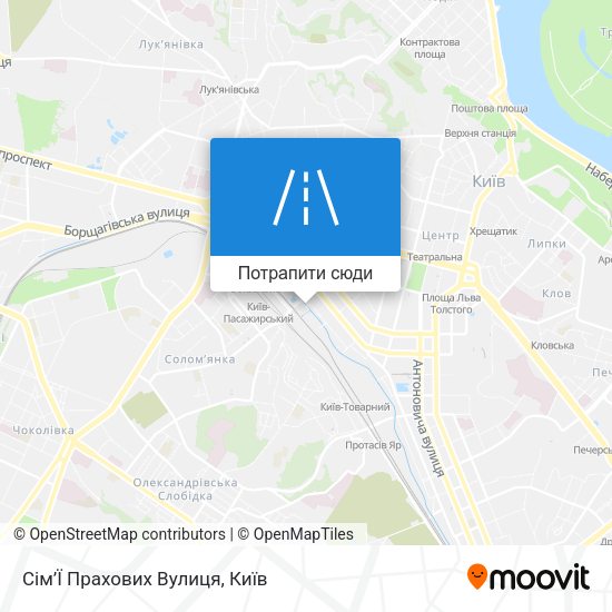 Карта Сім’Ї Прахових Вулиця