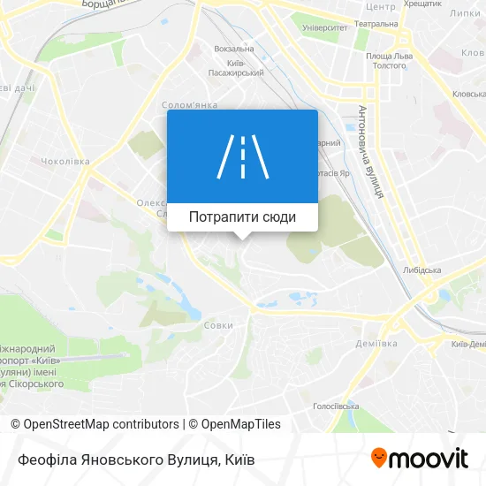 Карта Феофіла Яновського Вулиця