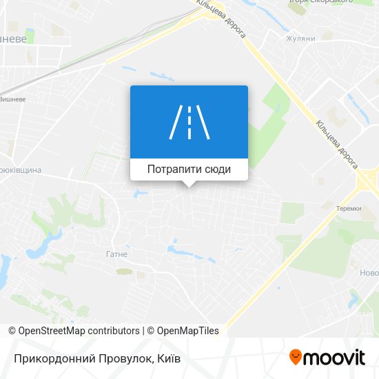 Карта Прикордонний Провулок