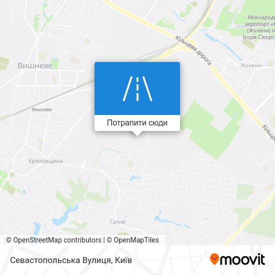 Карта Севастопольська Вулиця