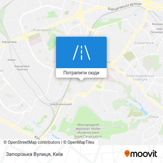 Карта Запорізька Вулиця