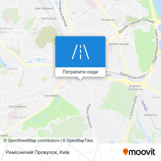 Карта Ремісничий Провулок