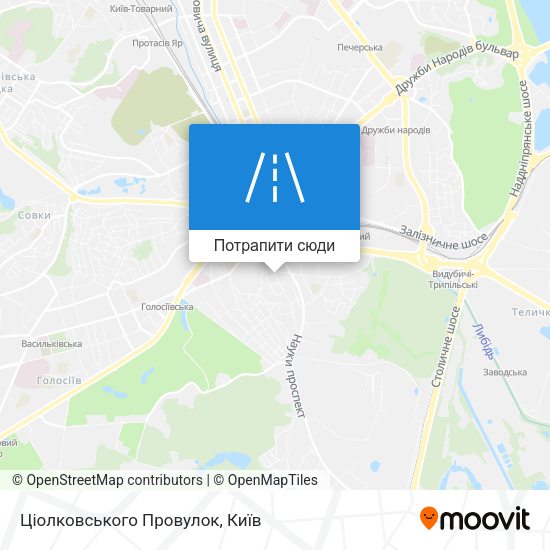 Карта Ціолковського Провулок