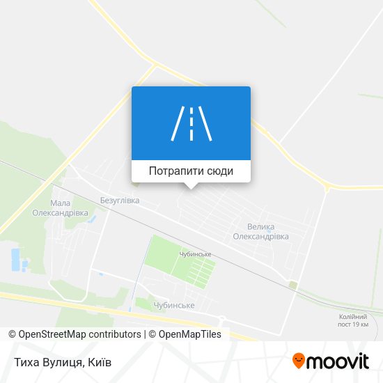 Карта Тиха Вулиця