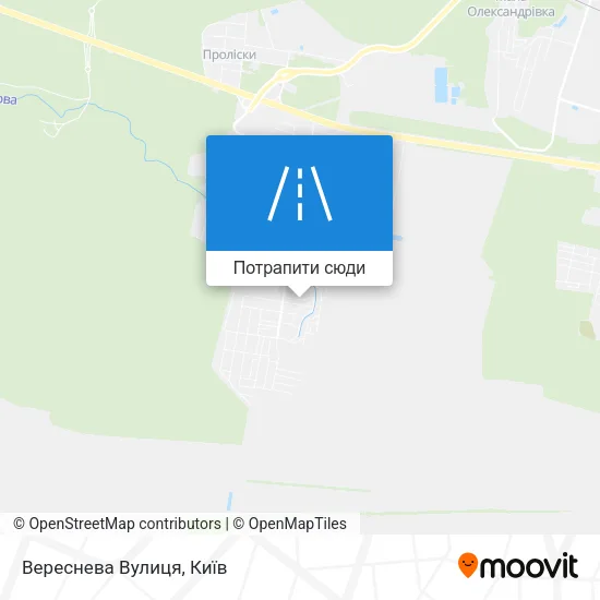Карта Вереснева Вулиця