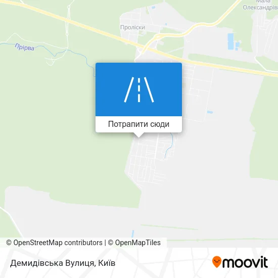 Карта Демидівська Вулиця