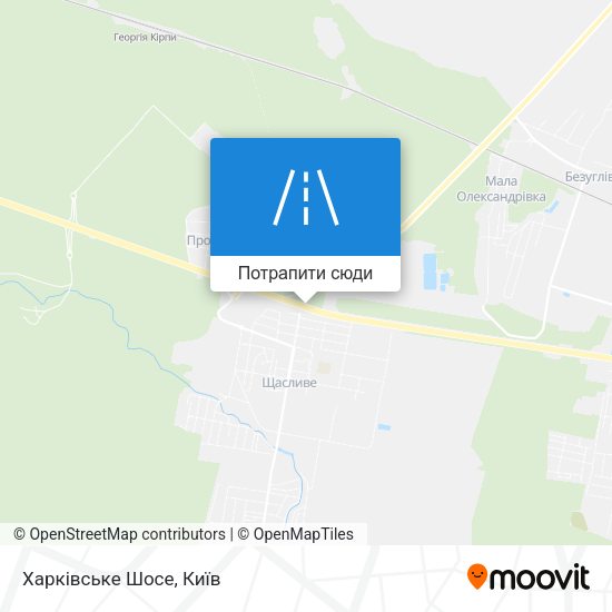 Карта Харківське Шосе