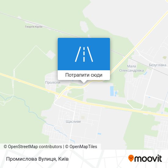 Карта Промислова Вулиця